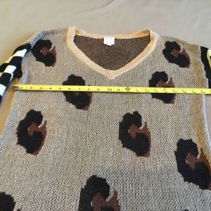 Oversized animal print sweater